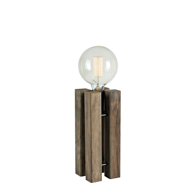 LODGE Table Lamp 1L 28cm Stained Brown