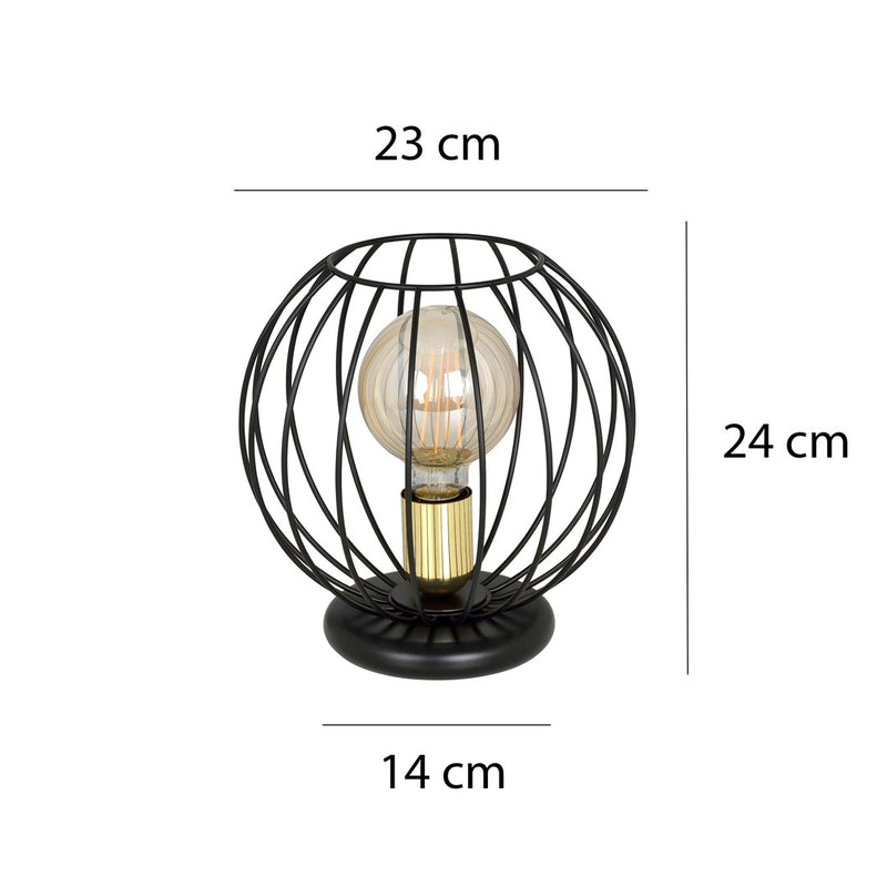 ALBIO table lamp 1L, black, E27