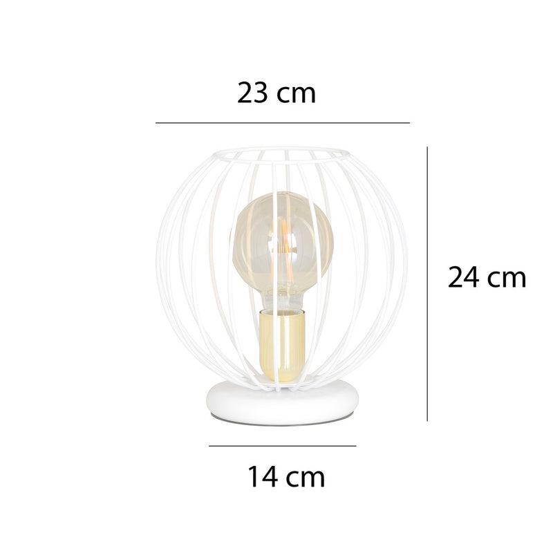 ALBIO table lamp 1L, white, E27