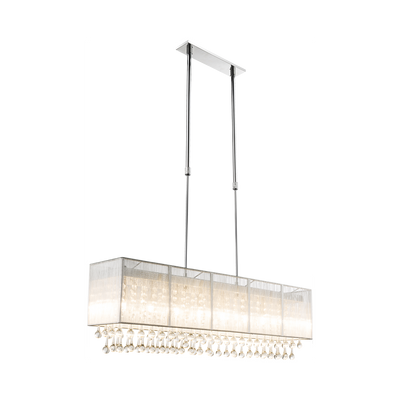 Linear suspension Globo Lighting SIERRA metal chrome G9 8 bulbs 
