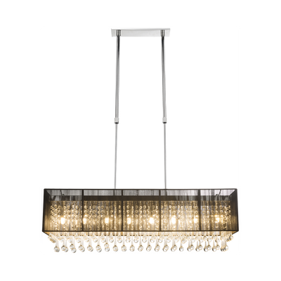Linear suspension Globo Lighting BAGANA metal chrome G9 8 bulbs 