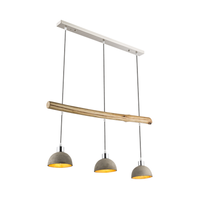 Linear suspension Globo Lighting JEBEL metal nickel E27 3 bulbs 