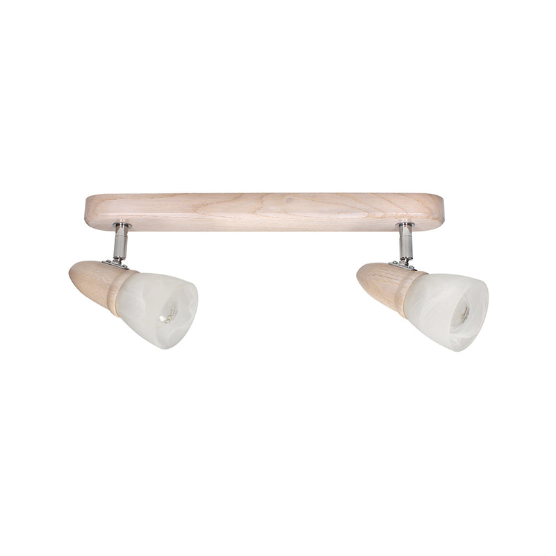 Julietta Ceiling Lamp 2xE14 Max.40W Bleached Oak/Chrome/White