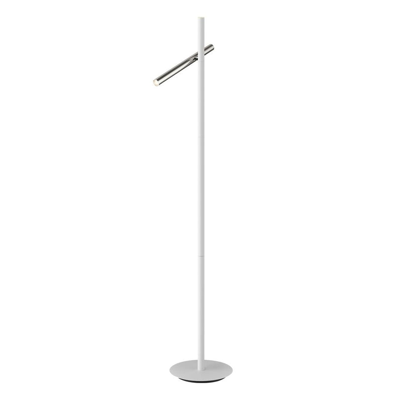VARAS floor lamp, chrome/white 2l
