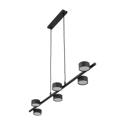 Linear suspension AVIA metal black GX53 6 lamps