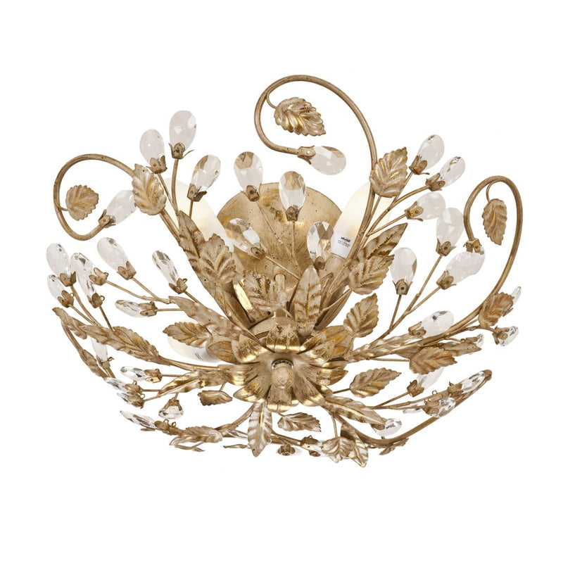 VERDI ceiling lamp 4l ivory/gold