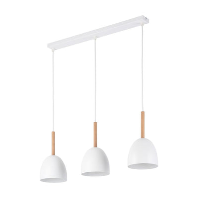 Linear suspension NORD metal white E27 3 lamps