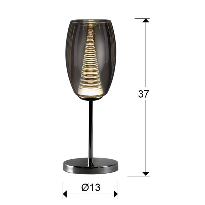 NEBULA led table lamp, 1l, chrome