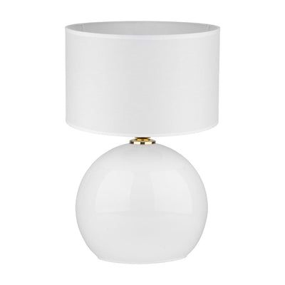 Table lamp PALLA glas white E27 1 lamp