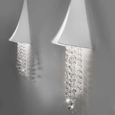 Washer sconces FONTE DI LUCE white crystal