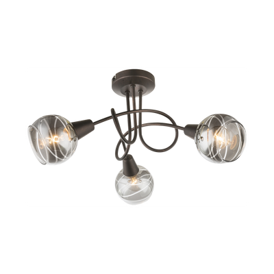 Chandeliers Globo Lighting ISLA metal bronze E14 3 bulbs 