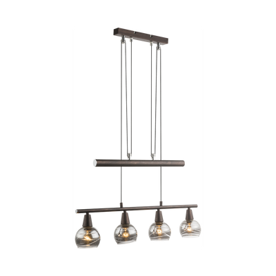 Linear suspension Globo Lighting ISLA metal bronze E14 4 bulbs 