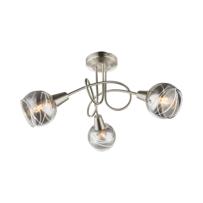 Chandeliers Globo Lighting ROMAN metal nickel E14 3 bulbs 