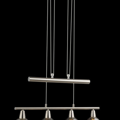 Linear suspension Globo Lighting ROMAN metal nickel E14 4 bulbs 