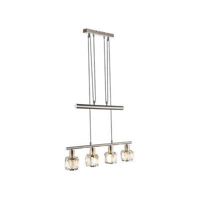 Linear suspension Globo Lighting KRIS metal nickel E14 4 bulbs 