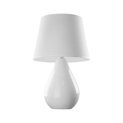 Table lamp LACRIMA glas white E27 1 lamp