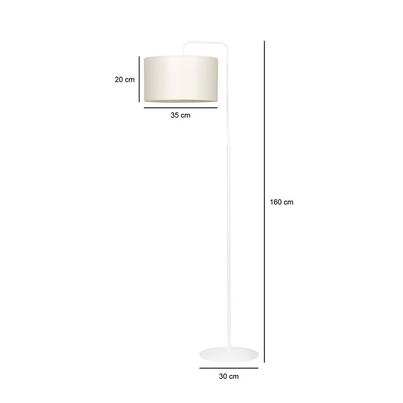 TRAPO floor lamp 1L, D35 white, E27