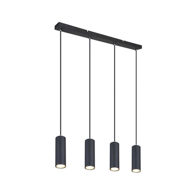 Linear suspension Globo Lighting ROBBY metal black GU10 4 bulbs 