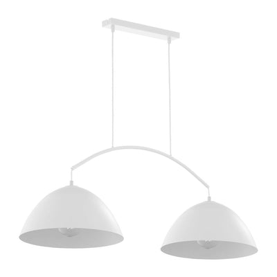 Linear suspension FARO metal white E27 2 lamps