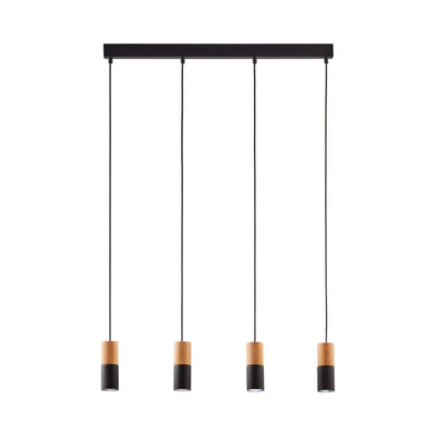 Linear suspension ELIT metal black GU10 4 lamp