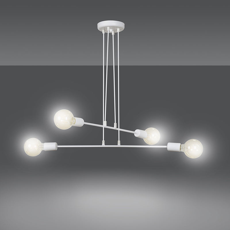 MULTIPO pendant lamp 4L, white, E27