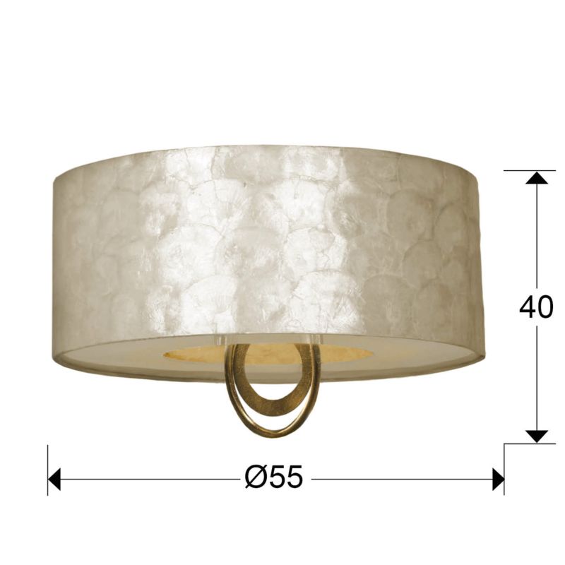 EDEN ceiling lamp 4l d55, gold