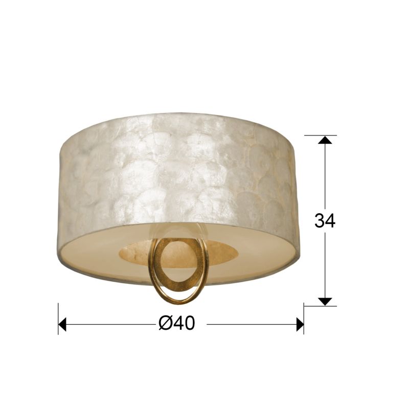 EDEN ceiling lamp 3l d40, gold