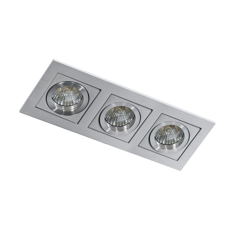 PACO recessed spotlight 3L, aluminium, GU10