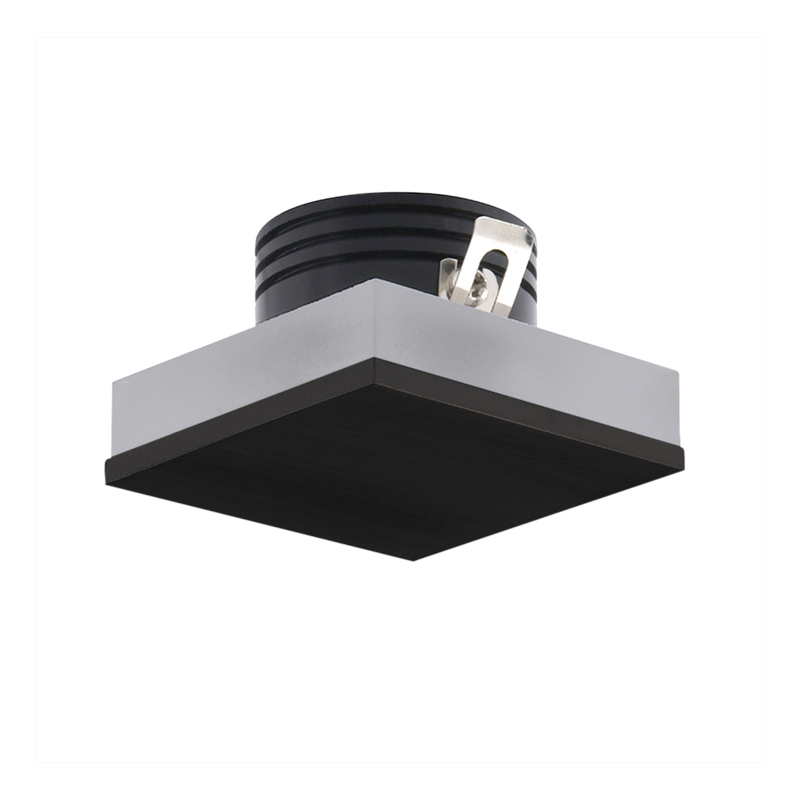 OZ recessed spotlight 1L, black, LED LED