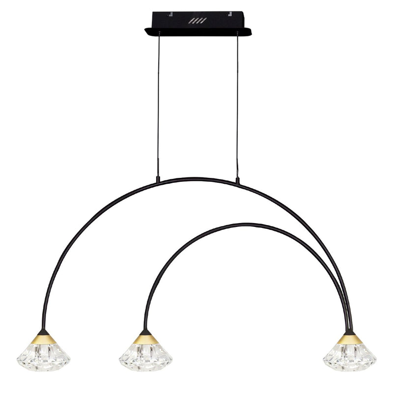 Hanging lamp Tiffany No. 3 CL1 black