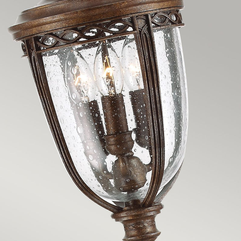 Street light Feiss (FE-EB4-M-BRB) English Bridle steel, pressed glass E14 3 bulbs