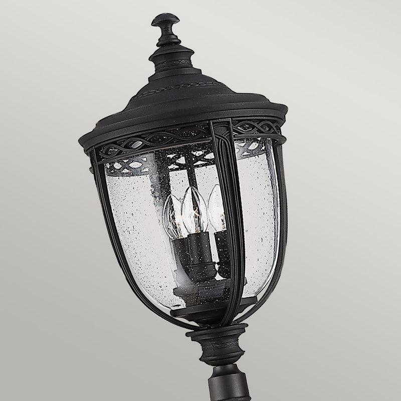 Street light Feiss (FE-EB5-L-BLK) English Bridle steel, pressed glass E14 3 bulbs