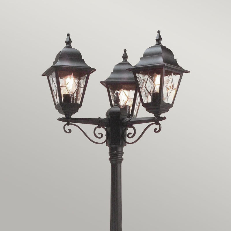 Street light Elstead Lighting (NR8-BLK) Norfolk die-cast aluminium, glass E27 3 bulbs