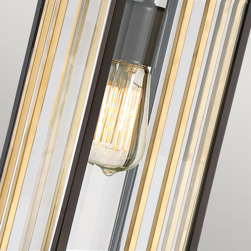 Outdoor ceiling light Quoizel (QZ-GOLDENROD8-M) Goldenrod bevelled glass, mild steel E27