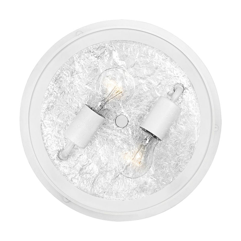 Outdoor ceiling light Quoizel (QZ-MARBLEHEAD-F-WHT) Marblehead composite, clear seeded glass E27 2 bulbs