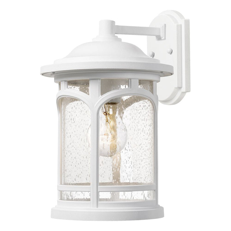 Outdoor wall light Quoizel (QZ-MARBLEHEAD-M-WHT) Marblehead composite, clear seeded glass E27