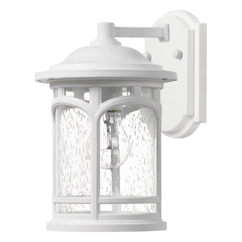 Outdoor wall light Quoizel (QZ-MARBLEHEAD-S-WHT) Marblehead composite, clear seeded glass E27