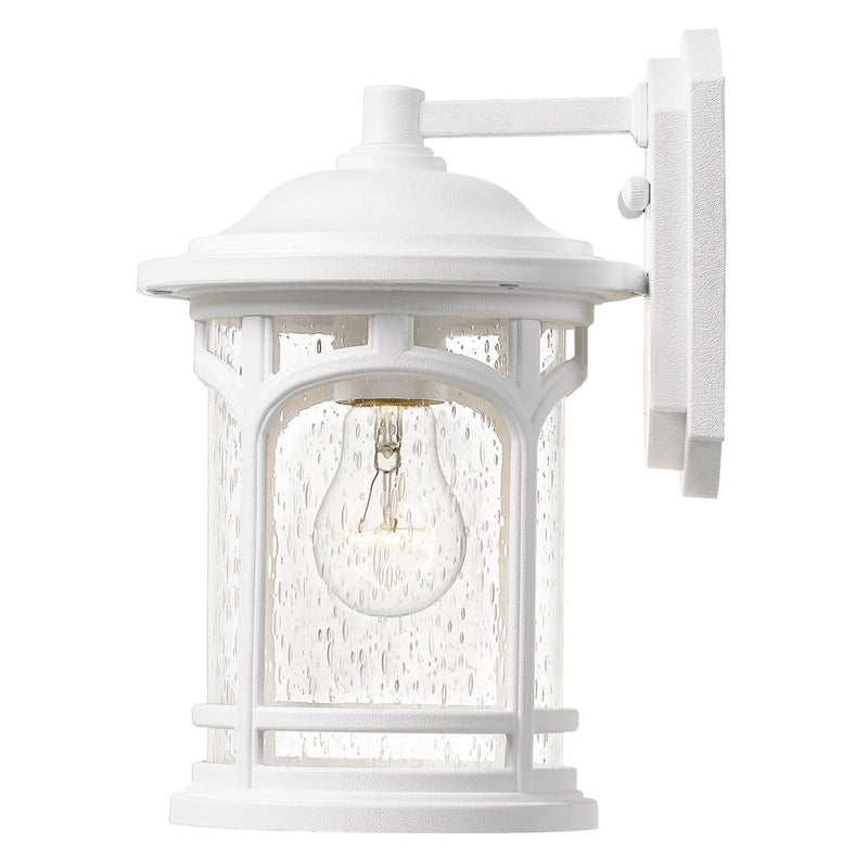 Outdoor wall light Quoizel (QZ-MARBLEHEAD-S-WHT) Marblehead composite, clear seeded glass E27
