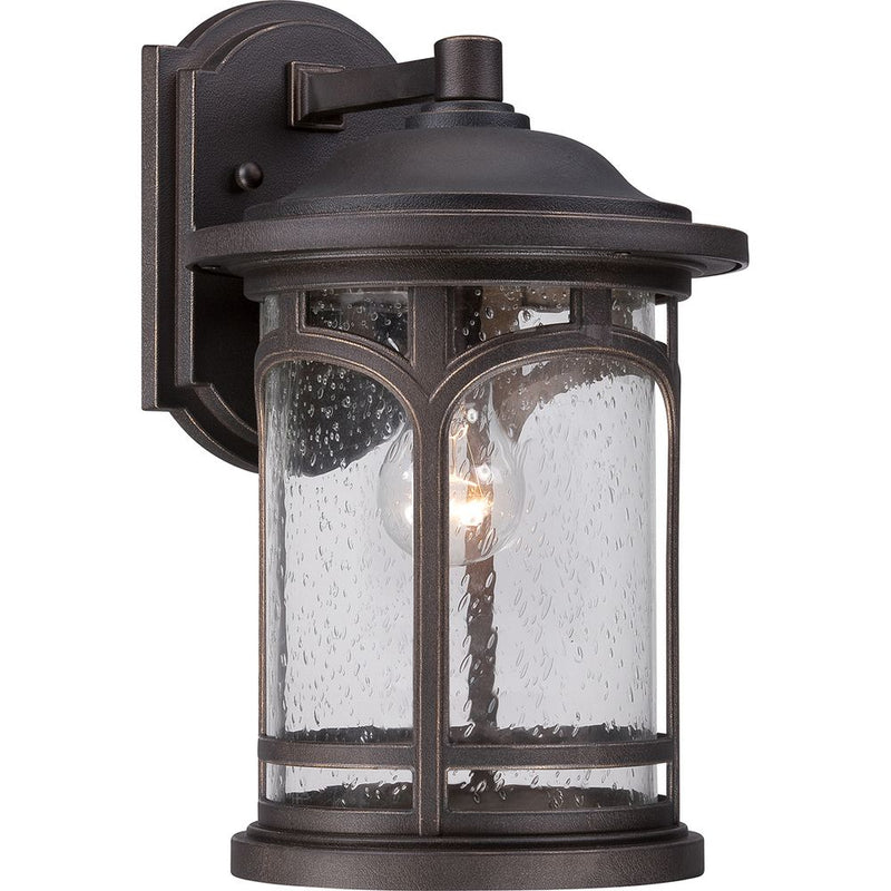 Outdoor wall light Quoizel (QZ-MARBLEHEAD2-M) Marblehead mild steel, seeded glass E27