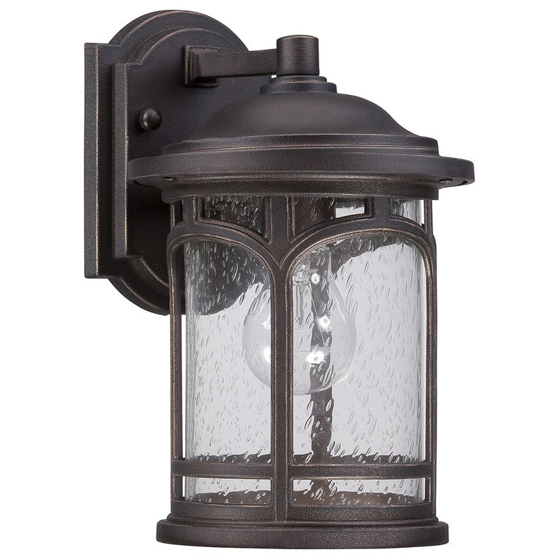 Outdoor wall light Quoizel (QZ-MARBLEHEAD2-S) Marblehead mild steel, seeded glass E27