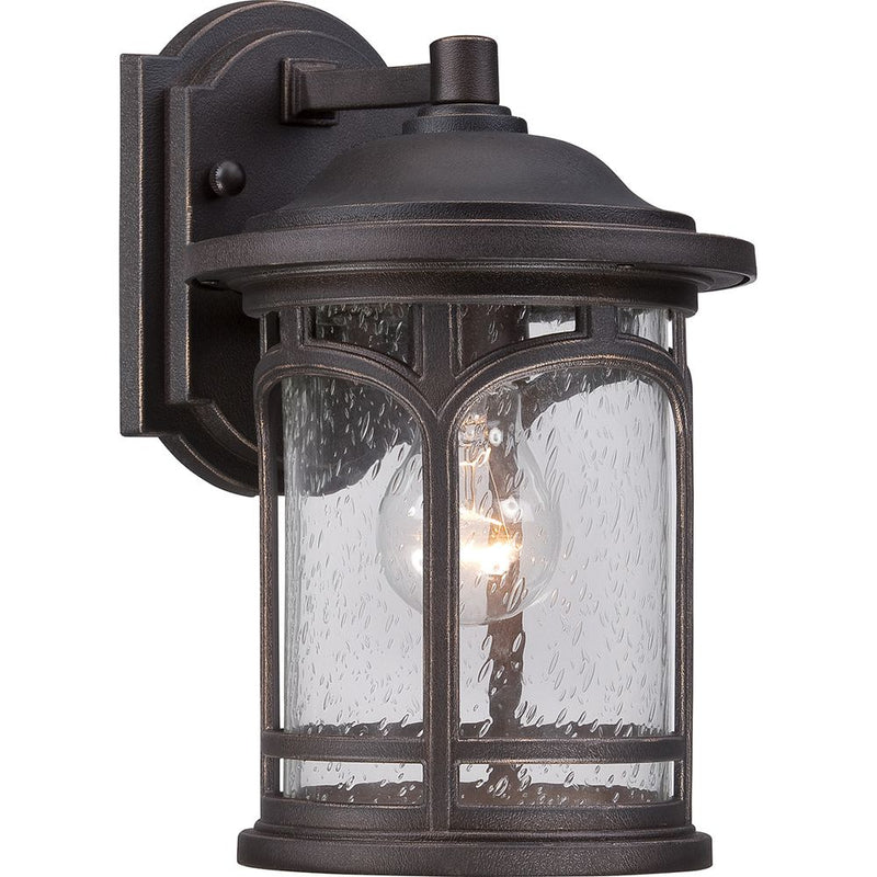 Outdoor wall light Quoizel (QZ-MARBLEHEAD2-S) Marblehead mild steel, seeded glass E27