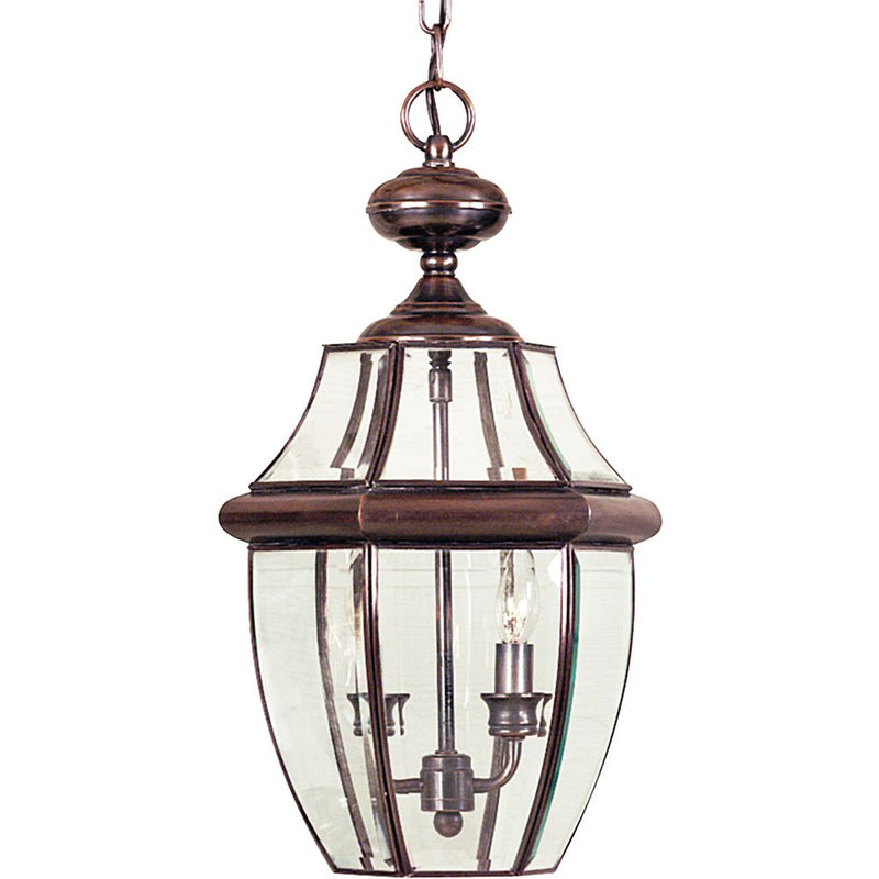 Outdoor ceiling light Quoizel (QZ-NEWBURY8-L-AC) Newbury solid brass, bevelled glass E14 2 bulbs
