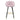 Pink Velvet Bar Stool with Wooden Legs & Golden Accents