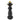 Black Chess Bishop Sculpture with Gold Accents