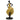 Dancing Woman Figurine with Golden Evening Dress