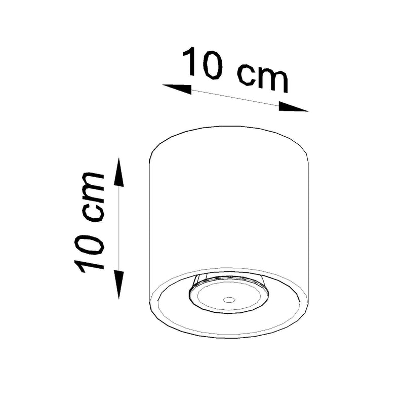 Sollux Lighting Orbis 1L ceiling spotlight aluminium GU10, H 10cm