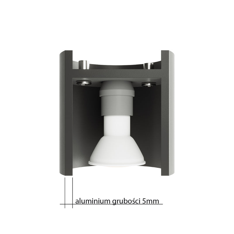 Sollux Lighting Orbis Faretto da soffitto 1L alluminio GU10, H 10cm