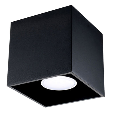 Sollux Lighting Quad 1L ceiling spotlight aluminium GU10, H 10cm