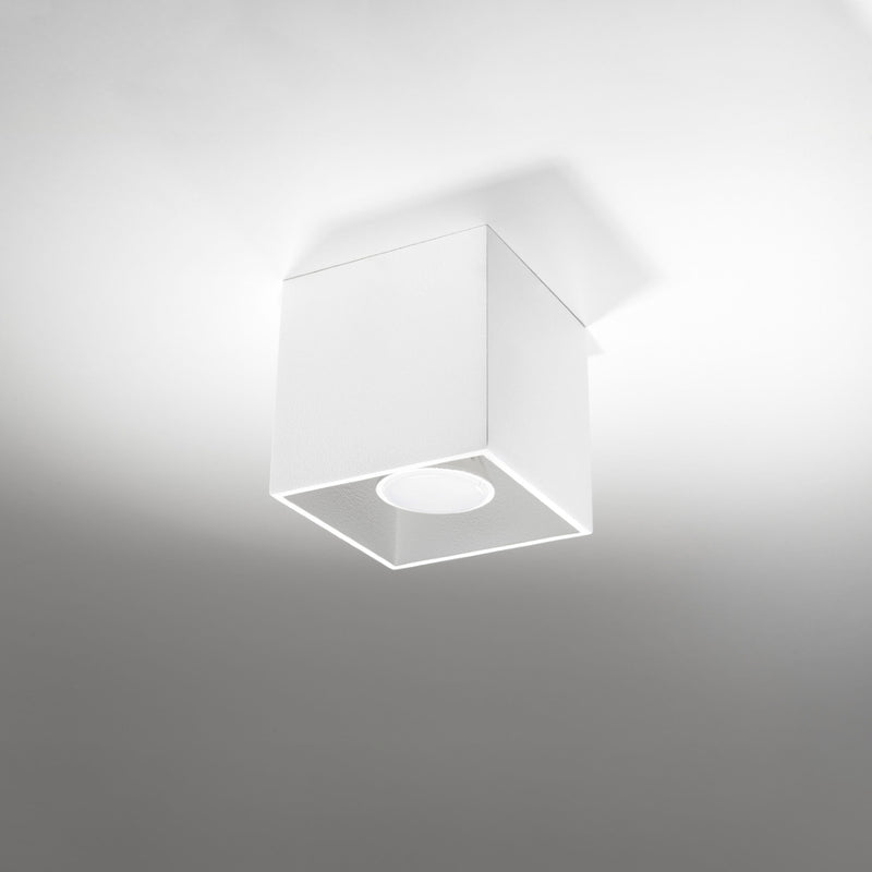 Sollux Lighting Quad 1L ceiling spotlight aluminium GU10, H 10cm