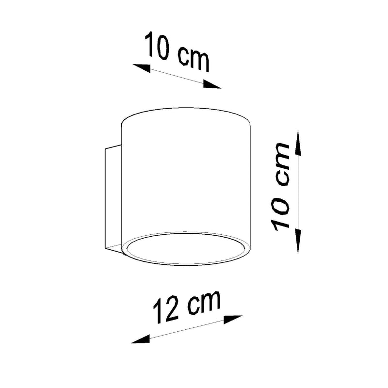 Sollux Lighting Orbis 1L aplique aluminio G9, Al. 10cm